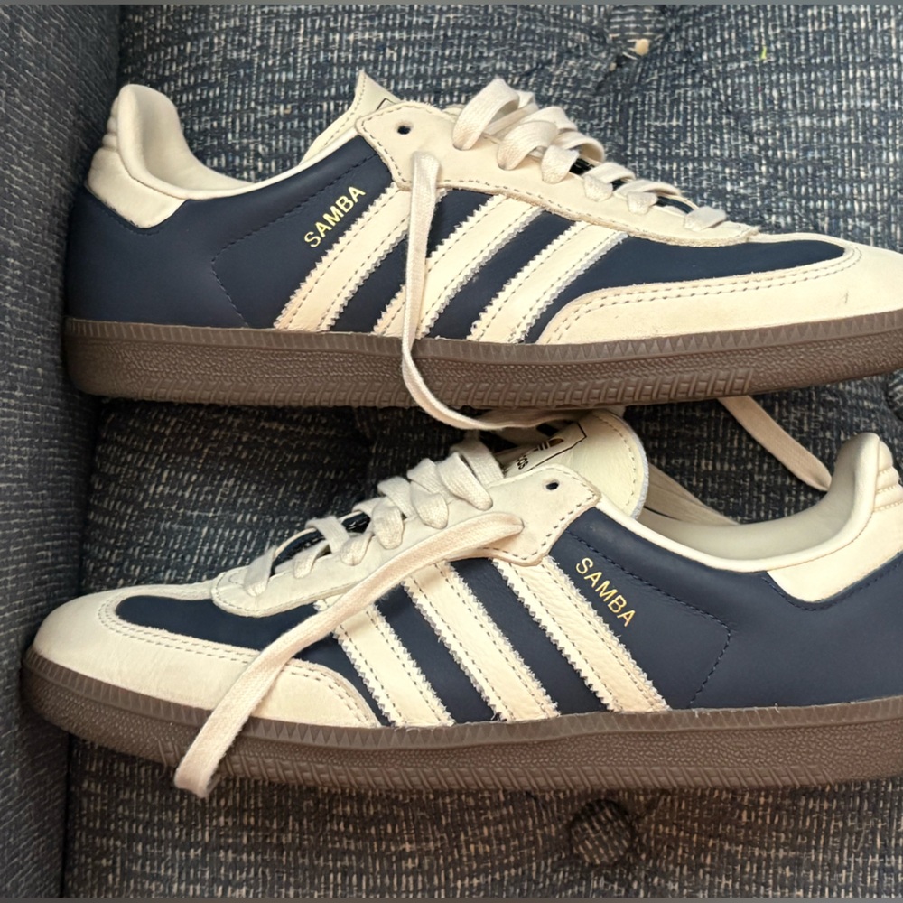 Adidas Wmns Samba OG Night Indigo and White//9W